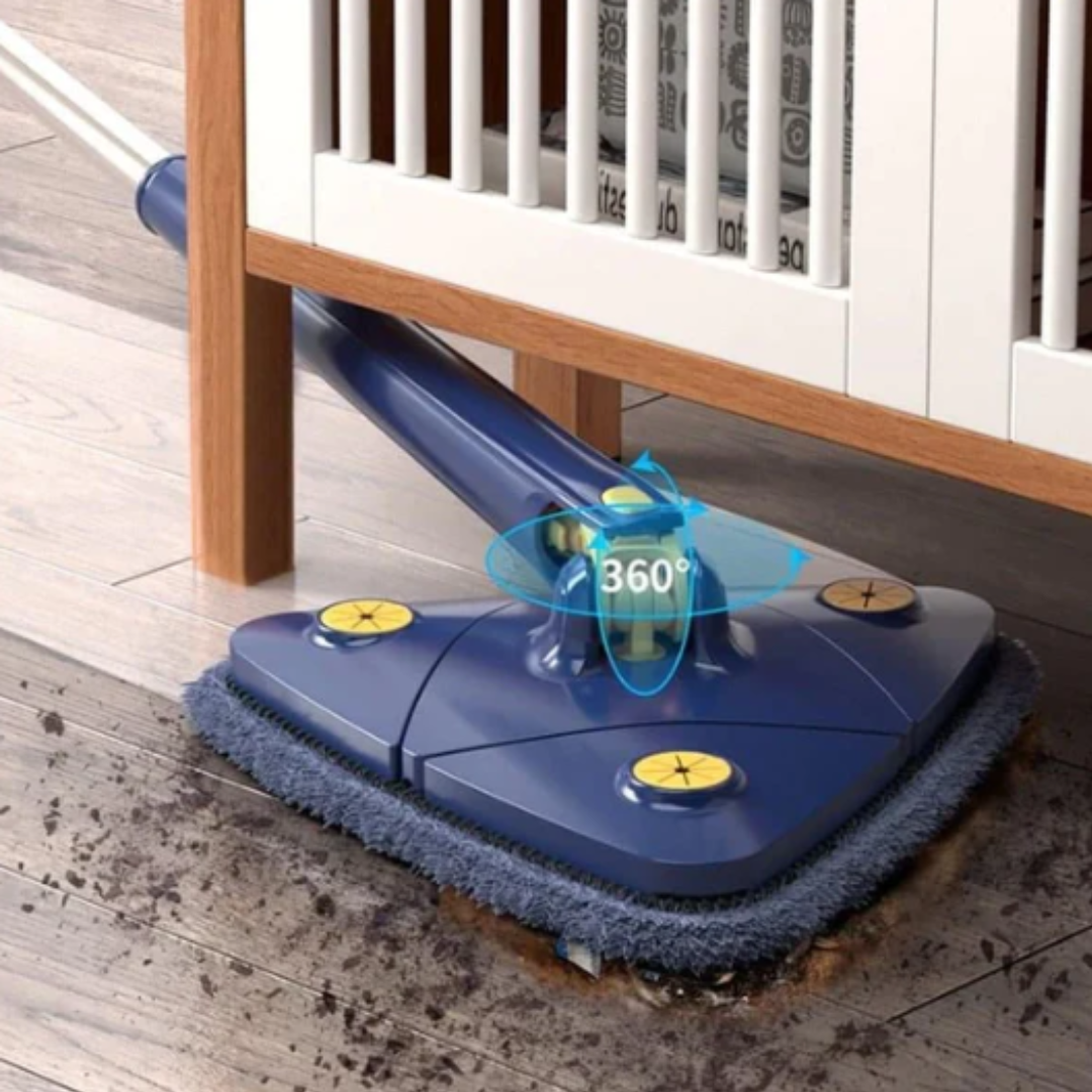 Mop cu cap triunghiular, reglabil, rotire 360 grade + 2 rezerve