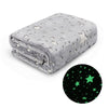 Set 2 x Patura copii luminoasa si pufoasa, efect fosforescent, gri