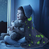 Set 2 x Patura copii luminoasa si pufoasa, efect fosforescent, gri