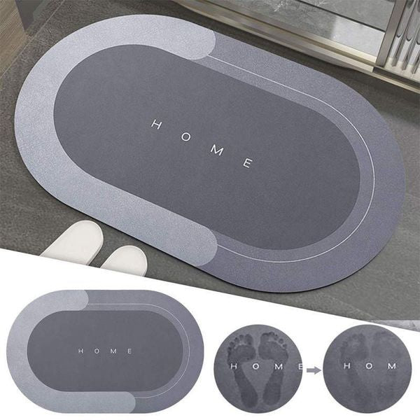 Set 2 Covoare baie antiderapant si absorbant, uscare rapida, 78 x 48 cm