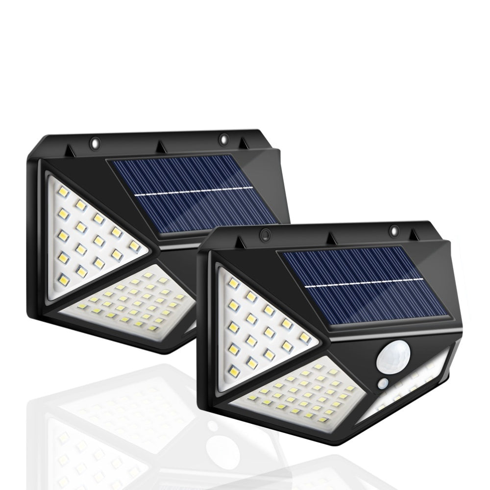Lichidare de stoc. Set 2 x Lampa solara 100 Led cu senzor de miscare