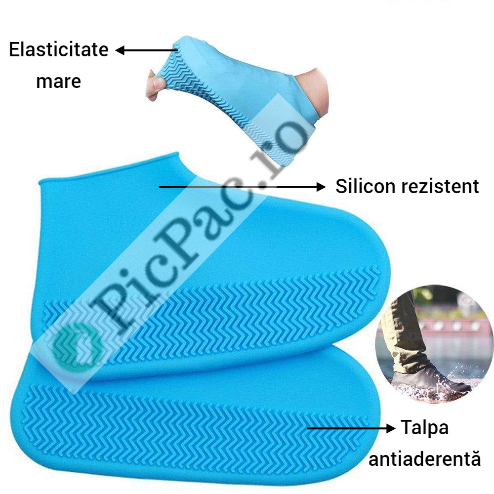 Sosete din silicon pentru protectia incaltamintei de noroi