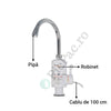 Robinet cu prindere pe chiuveta, fara afisaj si fara dus, cu teava de inox