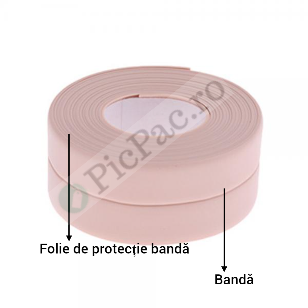 Set 2 x Banda adeziva de etansare 4cm, Roz