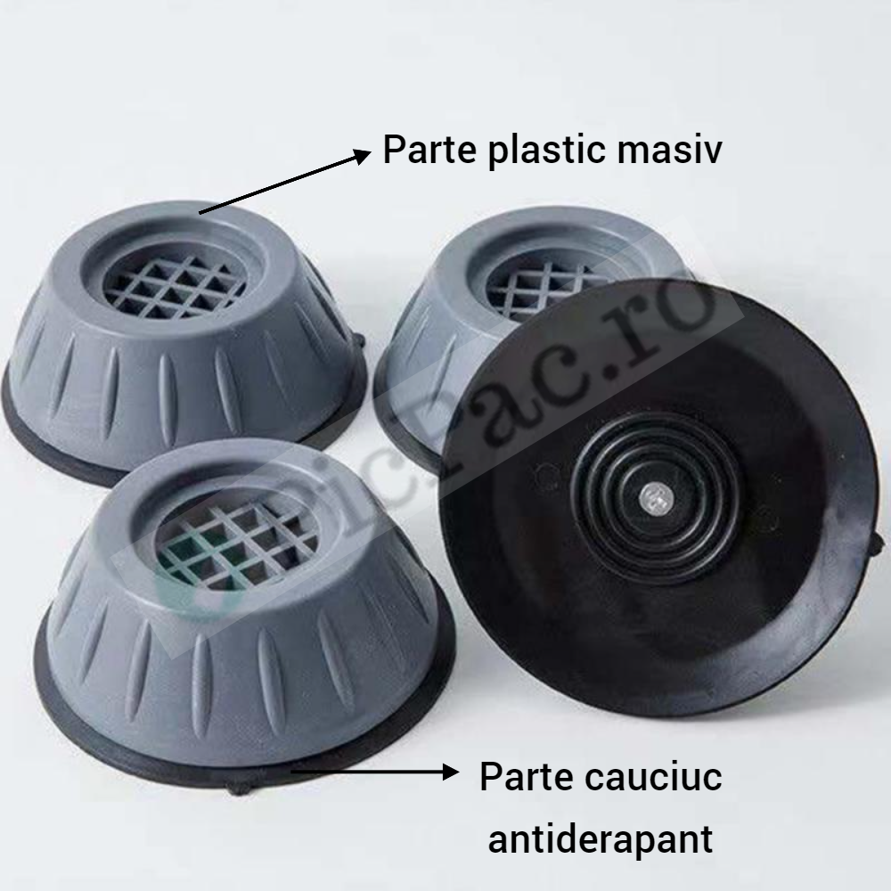 Lichidare de stoc. Set de 4 piese suport anti-zgomot si antiderapante pentru masina de spalat