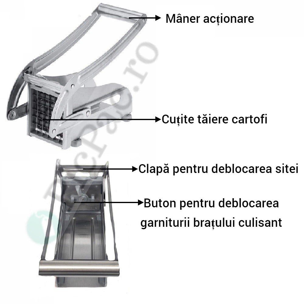 Lichidare de stoc. Aparat de taiat cartofi pai si legume,  din inox