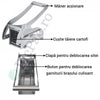 Lichidare de stoc. Aparat de taiat cartofi pai si legume,  din inox