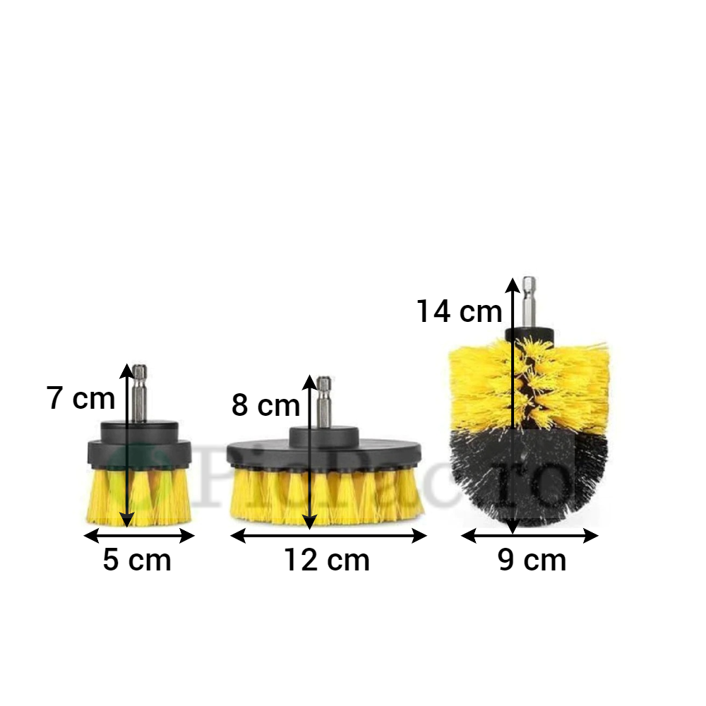 Set 3 perii de curatare pentru bormasina sau autofiletanta