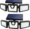 Lampa solara, de exterior cu 3 capete, LED, incarcare solara