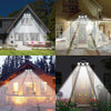 Lampa solara, de exterior cu 3 capete, LED, incarcare solara