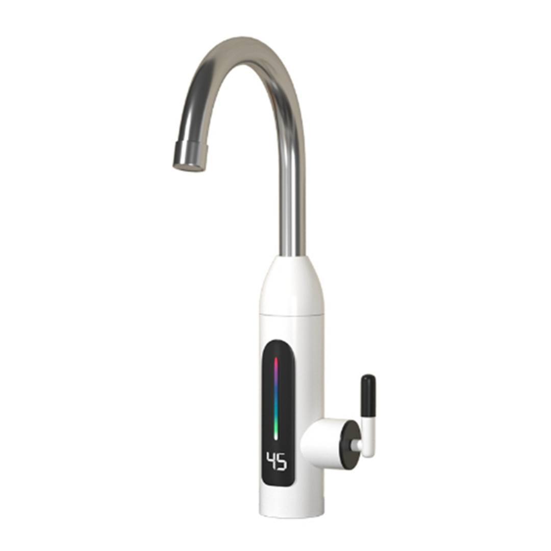 Robinet electric instant, cu display si rotire 360 grade, alb