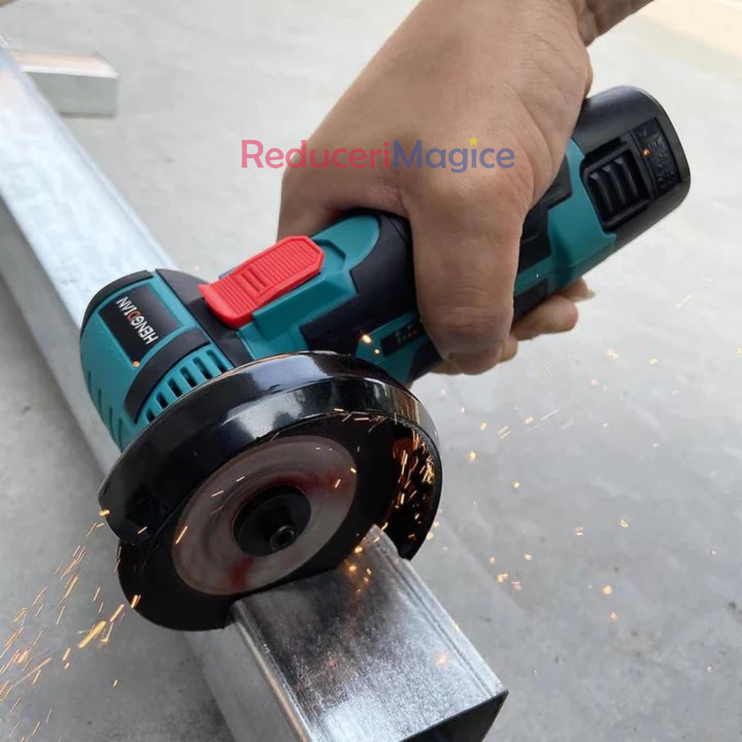 Mini polizor portabil GrinderPro 2 x Acumulatori + 6 Panze Cadou
